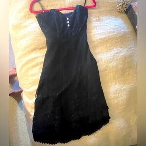Strapless black dress